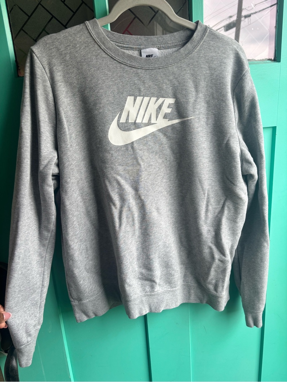 Nike Grey Crewneck Sweatshirt with White Logo